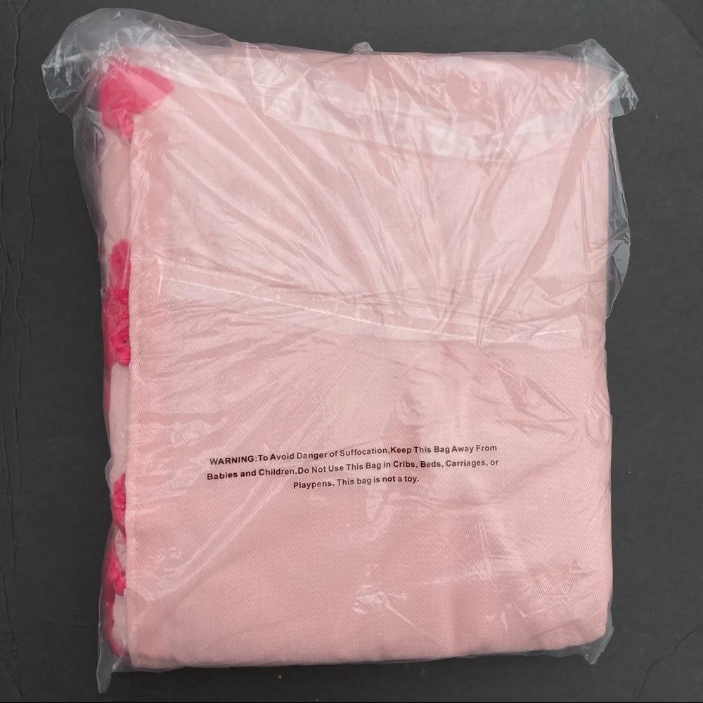 Pillowfort Curtains Pair Pink With Tassels 95” x 42” Light Blocking New